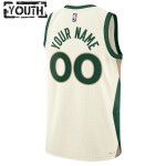 Maillot NBA Boston Celtics Personnalisable Nike 2023-24 City Edition Blanc Swingman - Enfant
